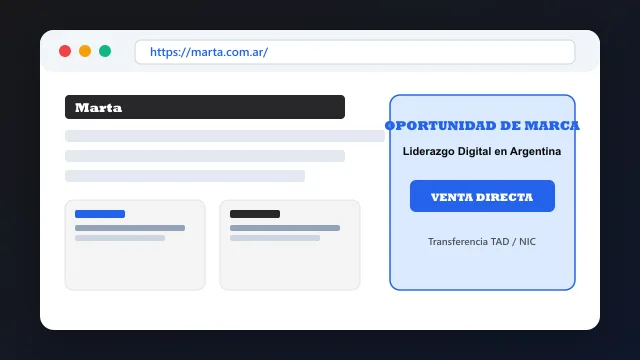 Modelo de aplicación comercial y proyectos digitales para marta.com.ar